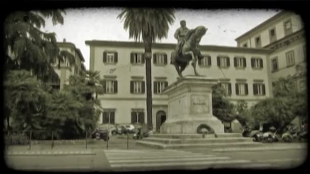 Italienska staty. Vintage stiliserade videoklipp. — Stockvideo