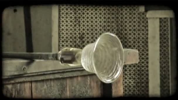 Glass Blowing. Vintage stylized video clip. — Stock Video