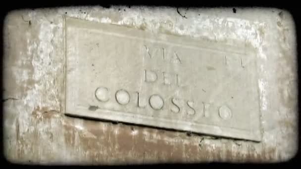 Colosseum işareti. Vintage stilize video klip. — Stok video