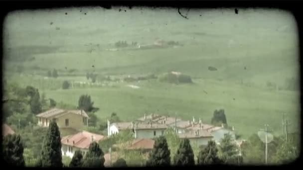 Italienische Landschaft. Vintage stilisierter Videoclip. — Stockvideo