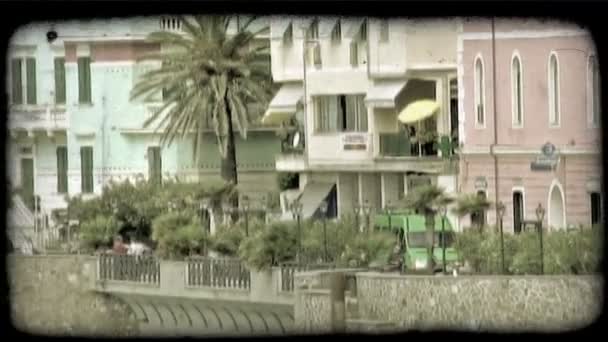 Italy Beach Town. Vintage stylisé clip vidéo . — Video