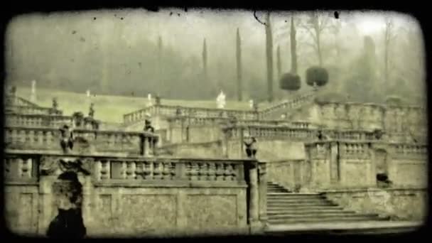 Rovine in Italia. Clip video stilizzato vintage . — Video Stock