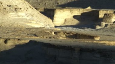 Çöl manzara Masada İsrail'ın eteklerinde