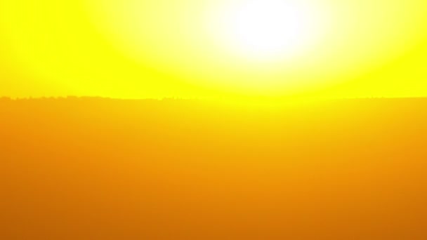 Sunrise arcross Celile Denizi hızlandırılmış. Kırpılmış. — Stok video