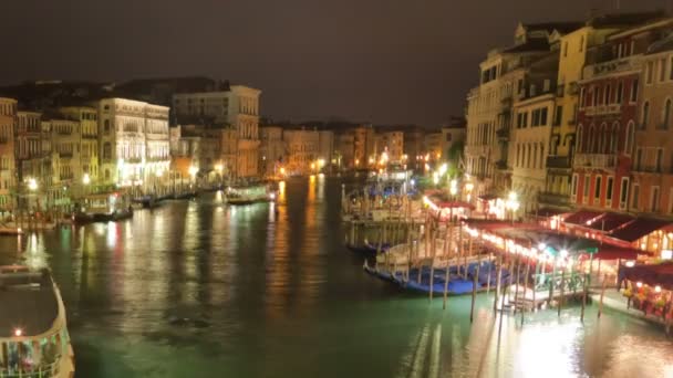 Canal Grande od mostu Rialto — Stock video