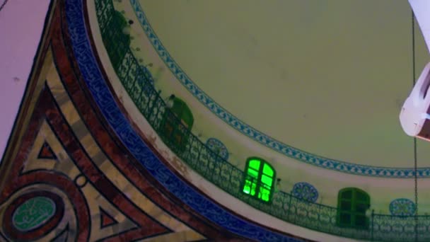 Soffitto della moschea in Akko Israele — Video Stock
