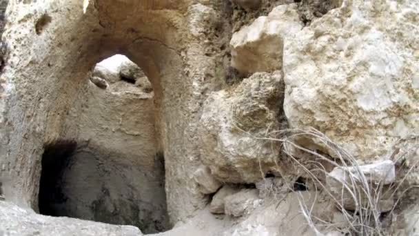 Lage stenen structuur in Israël. — Stockvideo