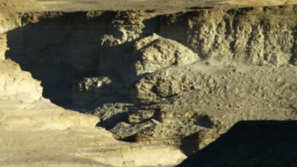 Paesaggio desertico ai piedi di Masada in Israele — Video Stock