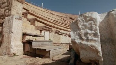 İsrail Caesarea tiyatroda stok görüntüleri.