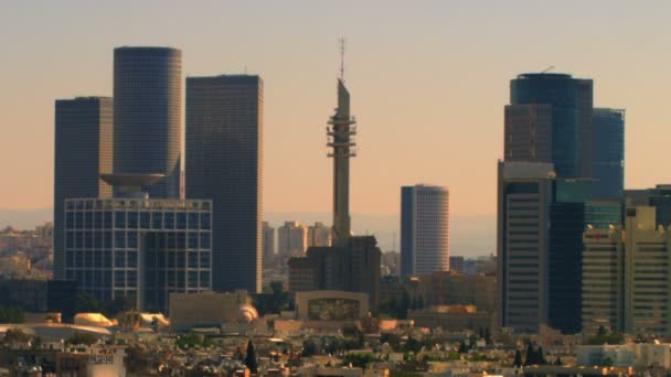 Paysage urbain de Tel Aviv en Israël — Video