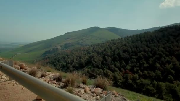 Фондовий кадри Drive-по лісистих горах в Ізраїлі. — стокове відео