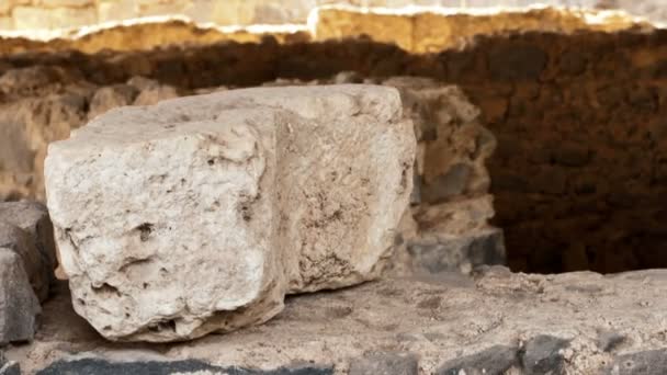 Грубе кам'яні стіни в Isreal — стокове відео