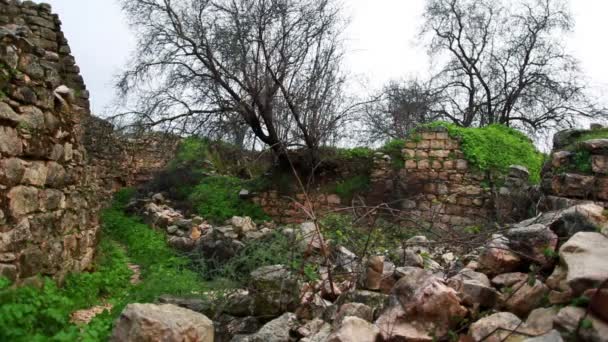Руины в горах в Бар-Аме — стоковое видео