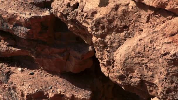 面对摩崖石刻的米特普兰 Ramon 火山口 — 图库视频影像