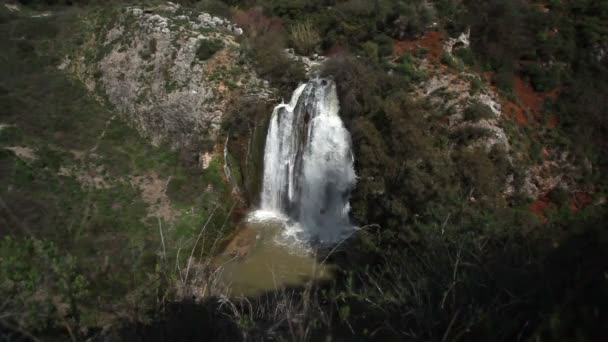 Cascada de Tahana cerca de Metula — Vídeo de stock
