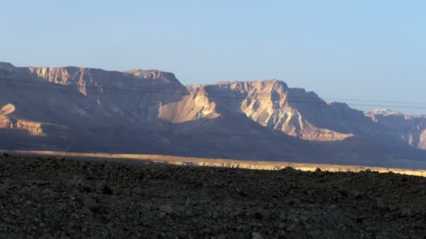 砂漠の山々 とイスラエルの空 — ストック動画