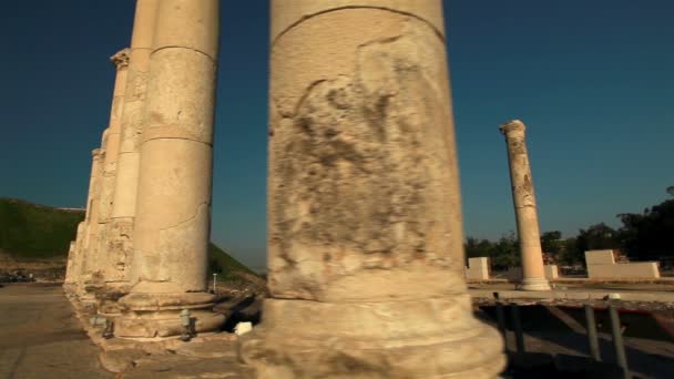 Columnas en Beit She 'an — Vídeos de Stock