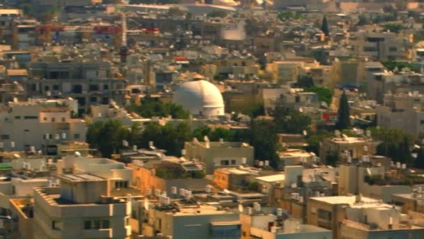 Bir Tel Aviv cityscape İsrail'in panoramik — Stok video