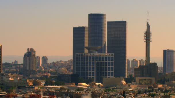 Tel Aviv cityscape in Israel — Stock Video