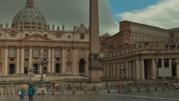 Временной промежуток на площади Ватикана . — стоковое видео