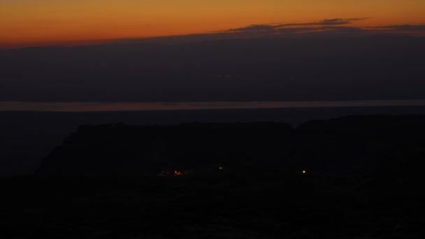 Masada στην Ανατολή του ήλιου στο Ισραήλ. — Αρχείο Βίντεο