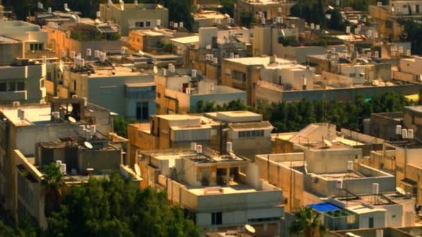 Residential rooftops in Tel Aviv — Stock Video