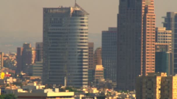 Panoramic Tel Aviv cityscape in Israel — Stock Video