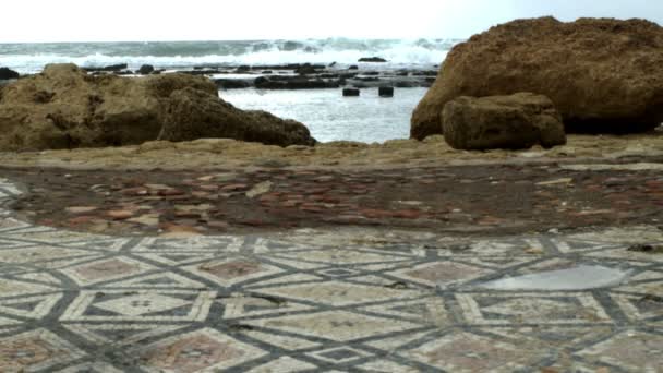 Caesarean mosaic ruin — Stock Video