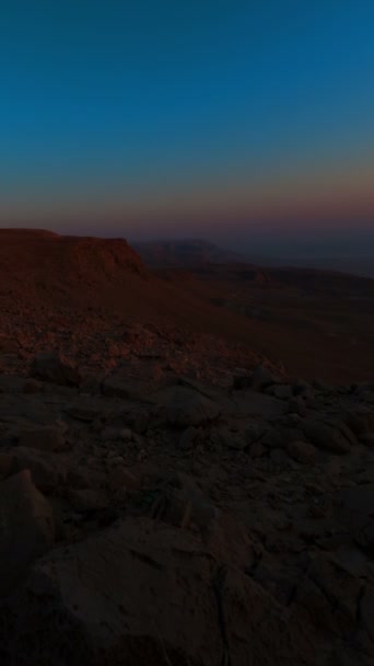 Scatto verticale del time-lapse Sunrise vicino al Mar Morto — Video Stock