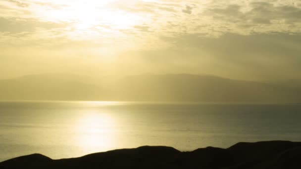 Dead Sea İsrail şafakta — Stok video