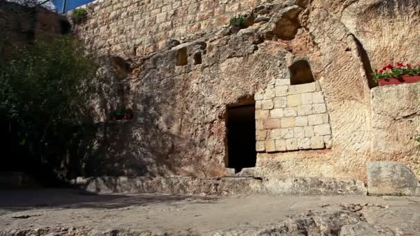 Stock Footage of the Garden Tomb in Israel. — Stock Video