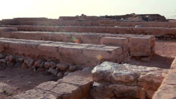 Stock Footage of Tel Be'er Sheva ruins in Israel. — Stock Video