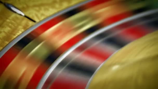 Roulette table spinning with the ball — Stock Video