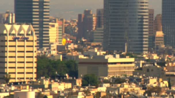 Panoramatické panoráma města Tel Aviv v Izraeli — Stock video