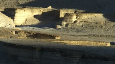 Çöl manzara Masada İsrail'ın eteklerinde