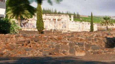 Eski sinagog Capernuam, İsrail'in hızlandırılmış.