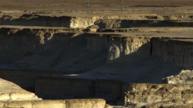 Çöl manzara Masada İsrail'ın eteklerinde