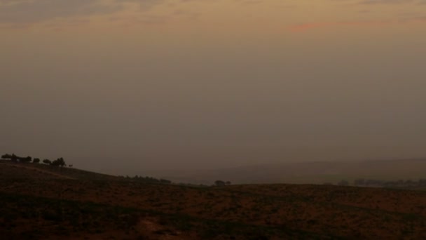 Niebo w Isreal zaledwie około zmierzchu. — Wideo stockowe