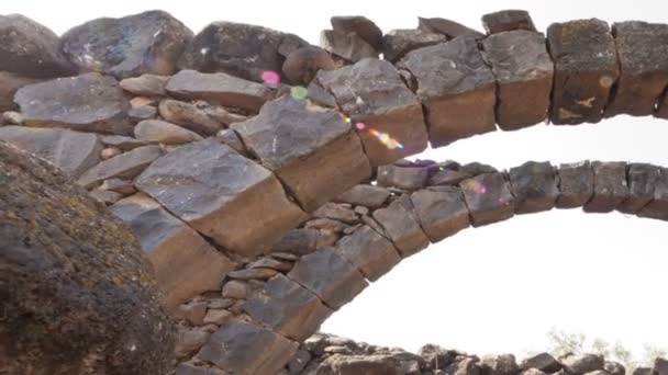 Arcos de piedra en Corazín, Israel — Vídeo de stock