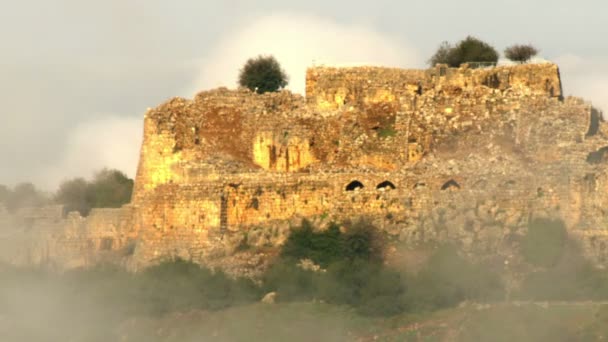 Φρούριο Nimrod στα ύψη Γκολάν — Αρχείο Βίντεο