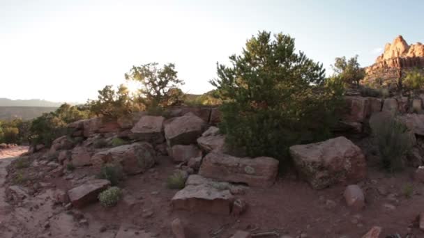 Paisaje de Moab desde la ventana del vehículo — Vídeos de Stock