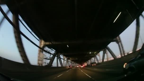 Podwójny poziom most w Kalifornii — Wideo stockowe
