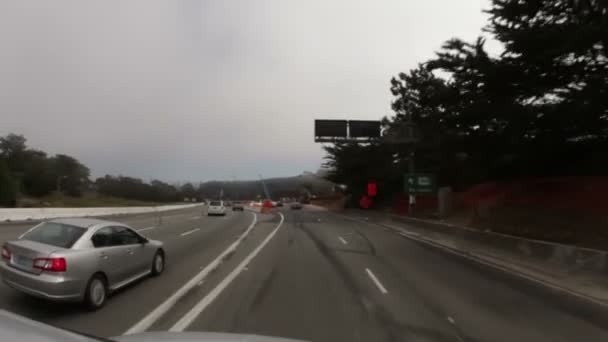 Vägbygge på California motorvägen — Stockvideo