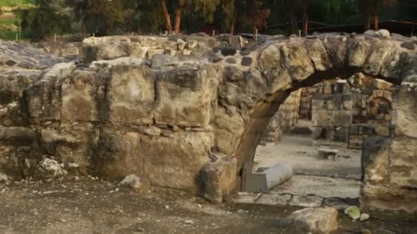 Royalty δωρεάν Stock βίντεο μήκος σε πόδηα του Beit She'an ερείπια πυροβολισμό στο Ισραήλ — Αρχείο Βίντεο