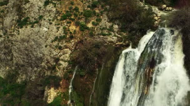 Tahana-Wasserfall in der Nähe von Metula — Stockvideo