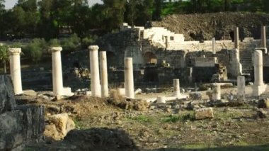 İsrail'de telif ücretsiz stok Video görüntülerini Beit She'an Kalesi'nde vurdu