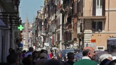 Obelisk at end of street of Rome