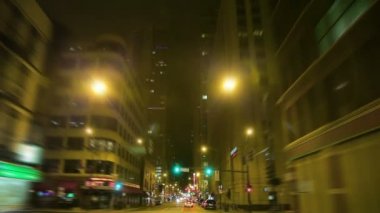 Bir Chicago sokak gece sürüş.