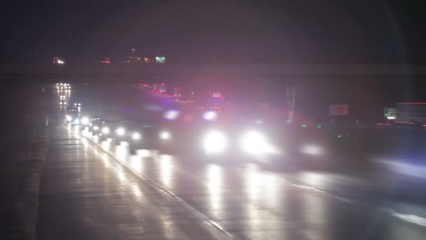 ネブラスカの夜高速道路 — ストック動画