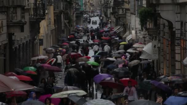 Виа Кондотти в Риме — стоковое видео